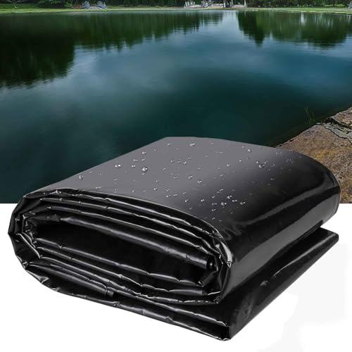 DMCHENGMA Schwarze Teichfolie/Membran, Flexible Teichfolien für unregelmäßige Formen, 0,13 mm Starke, strapazierfähige Polyethylen-Kunststofffolie, undurchlässige Teichfolie(6x9m)