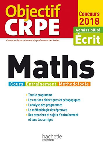 Objectif CRPE Maths - 2018