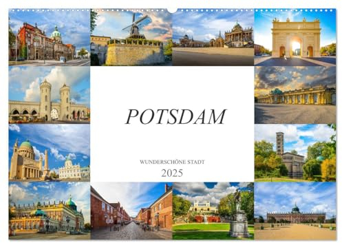 Potsdam Wunderschöne Stadt (Wandkalender 2025 DIN A2 quer), CALVENDO Monatskalender: Zwölf eindrucksvolle Bilder der Stadt Potsdam (CALVENDO Orte)