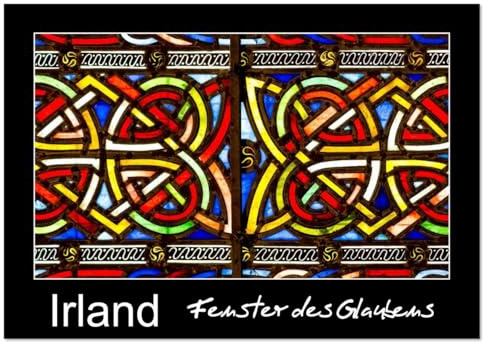 IRLAND - Fenster des Glaubens (Tischkalender 2026 DIN A5 quer), CALVENDO Monatskalender: Irlands schönste Kirchenfenster (CALVENDO Orte)