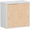 Gera Möbel Schranksystem Flex Schiebetürenschrank, Holzdekor, buche/lichtgrau, 80 x 42.5 x 79.8 cm
