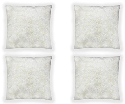 Dekokissen Kissen Sofakissen Couchkissen Schaumstoffflocken Füllung mit Reißverschluss (4er Set, 60 x 60 cm)