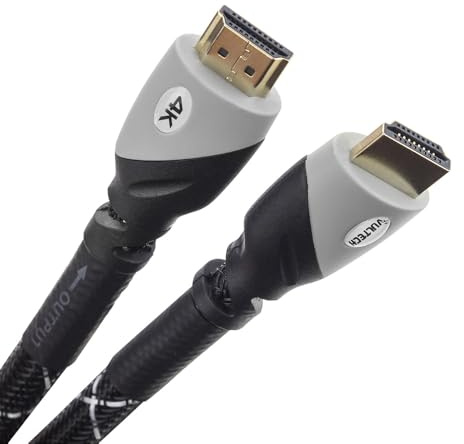VulTech Cavo HDMI 2.0 5m (AA14305PRO) | 4K Ultra HD @60Hz, 3D, ARC | Nylon Intrecciato, Connettori Dorati | per PS5, Xbox, TV, Monitor, PC