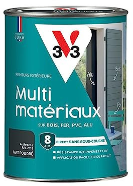 V33 Peinture extérieure Multi-matériaux, Anthracite Poudré 1,5L