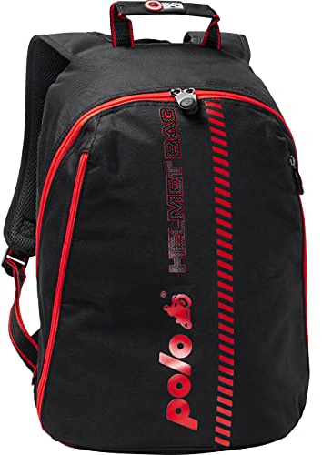 QBAG Helmrucksack – Erweiterbar für Integralhelm – 16-22L – 600D Polyester schwarz
