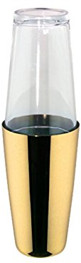 ILSA Shaker Boston con bicchiere in vetro Linea Mixage Gold Acciaio inox 18/10 con finitura color oro
