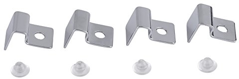 Pssopp 4 Größe 4 Teile/Satz Aquarium Glasabdeckung Clip Unterstützung Halter Edelstahl Aquarium Glasabdeckung Deckel Halterung mit silikagel Mat(8mm)