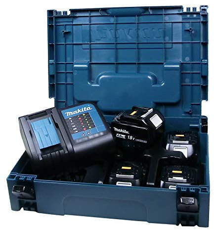 Power Source Kit 4 x Akku 18 V 4 Ah mit Ladegerät im Makpac