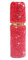 Bestbling Leere tragbare Sprühflasche, mit Strasssteinen, für Kosmetik, Parfüm, Sprühflasche, ätherisches Öl, Glas, Parfümflasche, 10 ml, Rot