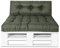 Mayaadi Home Set Palettenkissen Palettenpolster Palettenauflage Indoor Outdoor Sitzkissen MH-JC01 120x80x15 mit Rückenkissen 120x40x10-20 Khaki