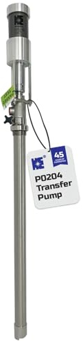 COSMOSTAR 2:1 Air Operated Pneumatic Piston Pump for 55 Gallon Drum Teflon Packing Oil Chemical Transfer Pumps 4.0GPM/15LPM, High Fluid Pressure 240 Psi