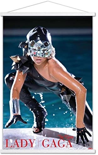Trends International Lady Gaga Pool-Wandposter, 56,8 x 86,4 cm, Premium-Druck und weißer Aufhänger