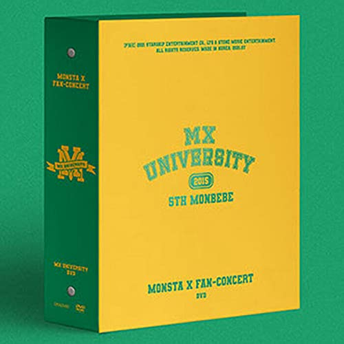 MONSTA X 2021 FAN-CONCERT MX UNIVERSITY DVD. 4 DISC(DVD CD/about 482mins)+166p Photo Book+2 Sticker+1 Envelope +1 Book Mark Set(1set 6ea)+1 Photo Card Set(1set 6ea)+1 Folded Poster(On pack)