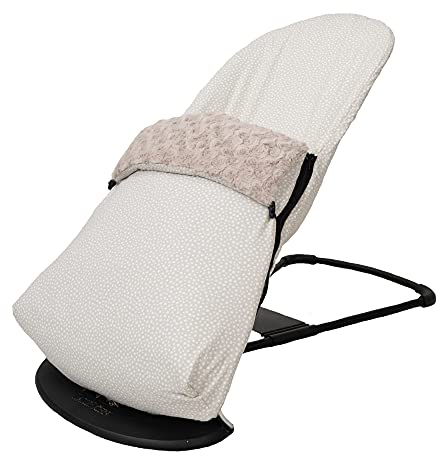 Bezug + Fußsack für BabyBjörn Balance Soft (Ersatz für Originalpolster), hypoallergen, hyperweich, atmungsaktiv (Beige Bio-Baumwolle)