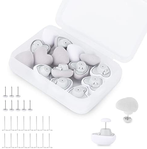 Senbaler 16 Piezas Clips de Fijación para Edredón,Pin Pinzas Sujeción Funda Nordica,Que Desplace Arrugue,No Dañará la Colcha (Blanco + Gris)