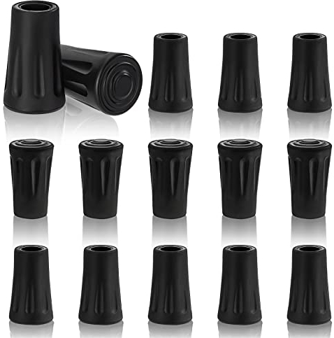 Wanderstöcke mit Gummispitzen 15 Stück Universal 10mm Nordic Walking Pads rutschfest Wanderstöcke Aufsätze für Walkingstöcke Gehstützen