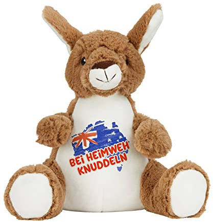 Selket's Shop Australien Mitgebsel Abschiedsgeschenk Reise Auswandern Australien Koala Känguru Kuscheltier personalisiert (Känguru)