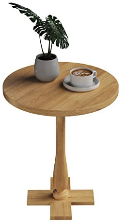 Lavish Home Beistelltisch aus Mangoholz mit weißem Used-Look für Couch, Zweisitzer, Eingangsbereich oder Bett, Bauernhaus-Wohnzimmermöbel