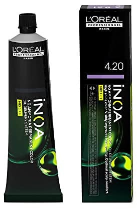 INOA No Ammonia Permanent Hair Color #4.20 60G