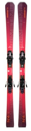 elan Ski-Set Primetime N 4 W + Bindungen Protector Shift 11.0 Gw Rosa Damen – Damen – Größe 144 – Rot