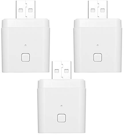 Sunydog 3PCS Tuya Micro 5V Wireless USB Smart Adapter Flexibel und tragbar Machen Sie USB-Geräte über die Tuya APP-Sprachsteuerung intelligent Kompatibel mit Alexa Google Home