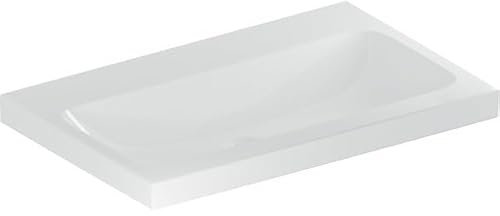 Geberit iCon Light Waschtisch, 75 cm x 48 cm, ohne Hahnloch, ohne Überlauf,501835, 501.835.00.8, Farbe: Weiß