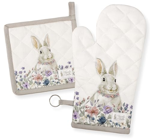 Nada Home Guantone e Presina da Forno Pasquale Nuvole di Stoffa Bunny Shabby Chic 6695