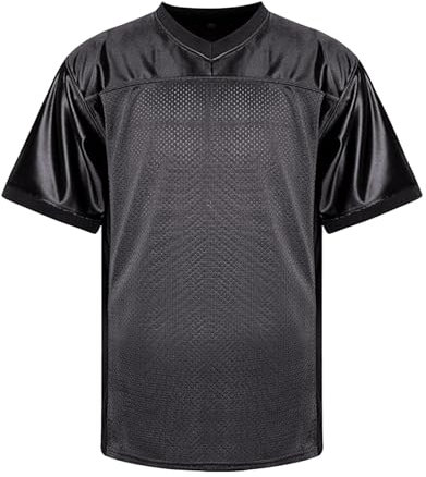 Blanko-Fußball-Trikot, Herren 90er Jahre Hip Hop für Party Übung Sport T-Shirt Herren Hip-Hop-Shirt kurzärmelig Sport blanko Fußballtrikot S-3XL