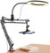 Jubor LED Ringlicht mit Stativ Handy, 10 Flexibles Tisch Ringlicht Overhead Stativ Handy, Dimmbare Ringlampe Videokonferenzen 3 Lichtfarben+10 Helligkeiten für YouTube, Selfie, Makeup, Live-Streaming