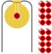 ATFLBOX Zwei in Einem selbstheilende Rückstellscheibe, 20,32cm Gong Hochkaliber Spinner Target, Schießscheiben für Gewehr, Pistole, Luftgewehr, Handfeuerwaffe