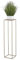 HowHomely Blumenständer Metall Beige 100 cm Hoch - Solider und Robuster Blumenhocker Metall - Pflanzenständer für die Dekoration in Wohnzimmer Schlafzimmer oder Büro