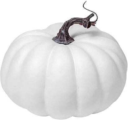 dzqad künstlicher Kürbisse, Künstliche Kürbisse, Zierkürbisse für Halloween Dekoration, Künstliche Pflanzen Kürbisse, kürbi Her BST Deko Dekoration den Garten, Her BST-Dekoration, Thanksgiving, Weiß