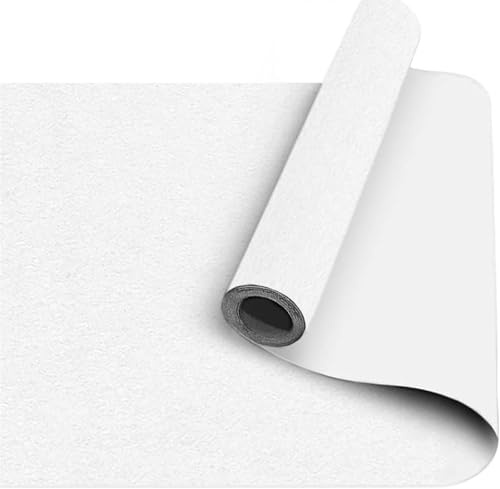Fondlife Filz Selbstklebend,Selbstklebender klebriger Filz,2mm Filzgleiter Selbstklebend Möbelgleiter,Self-Adhesive Felt für Couch,Tischbeine,DIY (Weiß, 150x40cm)