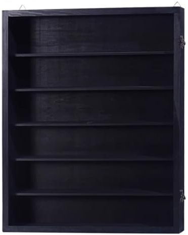 GOCHUSX Transparent Display Ständer Für Figuren, Regalböden Für Supermarkttheken, Vitrine Aus Acrylholz, Wandvitrine Aus Holz Für Geschäfte, Supermärkte(60x8.5x71cm)