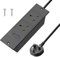 YANGUN Recessed Power Socket with USB C PD20W, Desk Power Socket with USB, Hidden Desk Power Sockets with 2 Outlets 2 Screws, DeskPower Strip, 2M/6.6FT Cable, Black