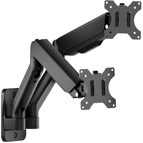 monTEK Dual Monitor Wall Mount 32 Inch Black