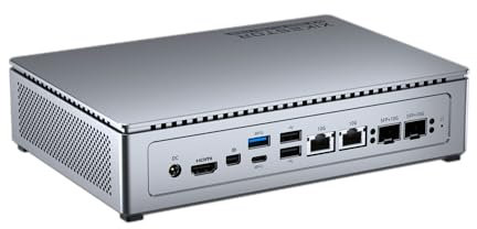 XikeStor -FS5104DH | NAS All-Flash a 4 alloggiamenti, processore 8 core 4,4 GHz, 4 slot M.2 NVMe 2280 Fino a 32 TB 4 porte di rete 10 GbE, HDMI/Mini-DP 4K@60Hz, RAM Fino a 64 GB (Barebone)