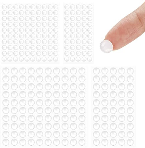 Amortisseur Porte Placard,300 Pièces Tampon Caoutchouc Pieds, Patin Silicone Transparent, Patin Antiderapant Antibruit, Transparente Pieds Adhésifs Anti-Bruit, pour Portes de Placard,Bureau(2Taille)