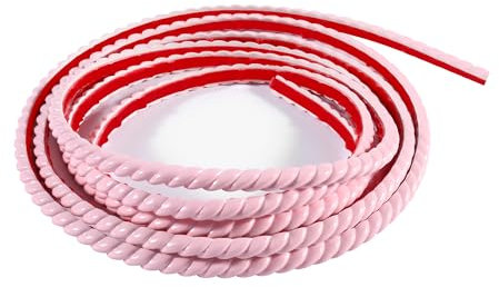 Pink PVC Wallpaper Border Self Adhesive,Flexible Molding Trim,Decorative Strip,Edging Strip for Cabinet,Door, Mirror Frame,Furniture Decoration,Plaster,Ceiling,Background Wall(5m,10mm)