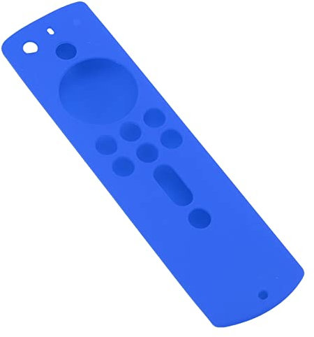 Stoßdichtes, Rutsches Silikongehäuse für TV Stick 4K 2018 Fernbedienung mit Voller Zugänglichkeit, Tragbare Elektronische Geräteabdeckung für Haustierbesitzer (Blue)