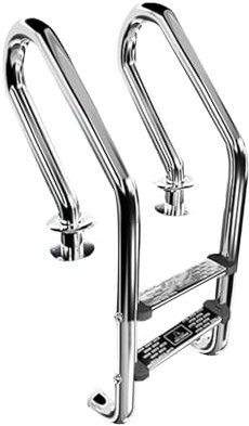 2/3-Step Swimming Pool Ladder,In-Ground Stainless Steel Step,Easy To Assemble for Swimming Pool(Punched,2Step)