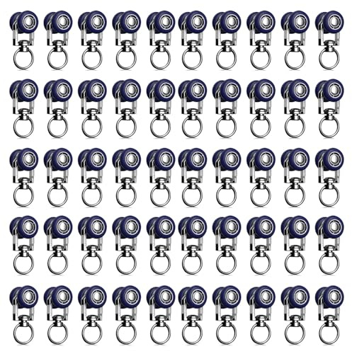 Durable Rodillos Cortina, Rodillos De Riel Deslizante De Cortina, Acero Inoxidable, Silencioso, 10 20 50, Fuerte Carga De Carga, Para Carpa, Toldo De Pérgola, Con Ruedas Dobles, Accesorios(50 PCS)