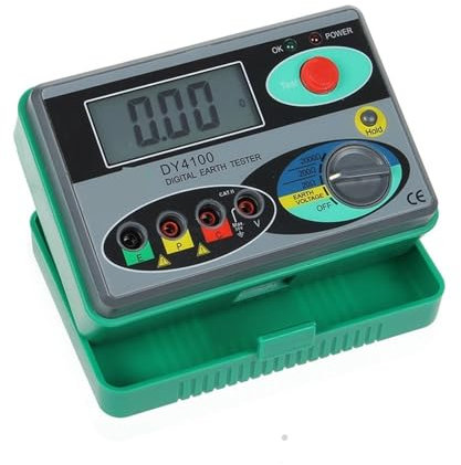 Megóhmetro de 0 a 2000 ohmios, comprobador de tierra digital real DY4100, medidor de resistencia de tierra Para principiantes en bricolaje