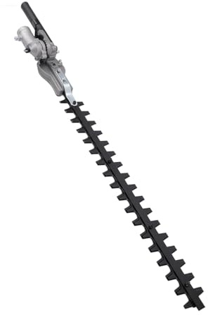 Acouto Pole Hedge Trimmer Attachment, 9 Spline High Head Cutter Harvester Mower, Adapted for Different Angles and Hard to Places, Strong Blades and Suction Device (26 * 9mm)
