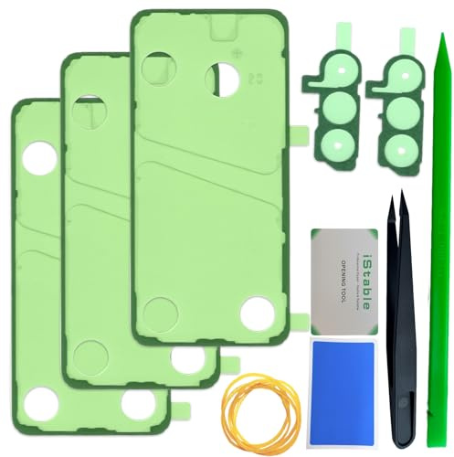 iStable Rückabdeckung Kleber für Samsung Galaxy S23 Ersatz Klebeband für Akkudeckel, Vorgefertigte Doppelseitige Klebestreifen Reparaturset SM-S911B/DS, SM-S911U (3 Stück)