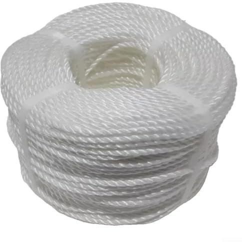 Jotekonoby Corde tressée en polyéthylène blanc de 6 mm x 20 m pour la voile, l'agriculture et l'extérieur, résistante aux intempéries et aux UV, corde tressée de qualité marine