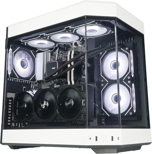 ionz Gaming Desktop PC, Ryzen 5 7600X, Nvidia RTX 5070 Ti 16GB OC, 32GB DDR5 RGB RAM, 1TB NVMe SSD, 120MM AIO, Windows 11, 750W 80+ PSU - HYTE Y60 - White