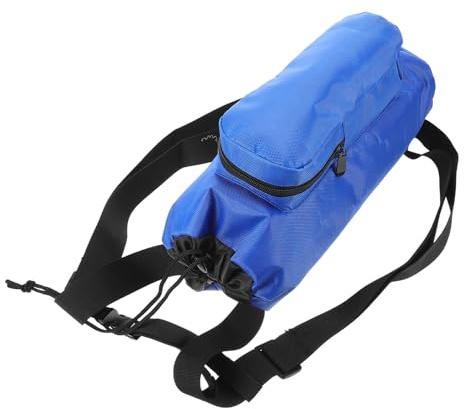 Tragbarer Sauerstofftank Rucksack mit Kordelzug und Verstellbarem Gurt | Oxford Stoff, Epe Polsterung, Schützende Konstruktion, Blau, 36x14x10cm