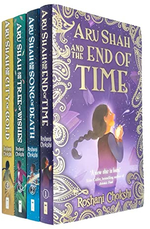 Roshani Chokshi Collection 4 Books Set (Aru Shah and the End of Time, Aru Shah and the Song of Death, Aru Shah and the Tree of Wishes, Aru Shah and the City of Gold)