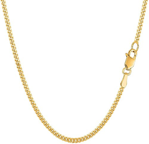 PRINS JEWELS 14 Karat 585 Gold Massive Panzerkette Gelbgold Kette - Breite 2 mm - Unisex (55)